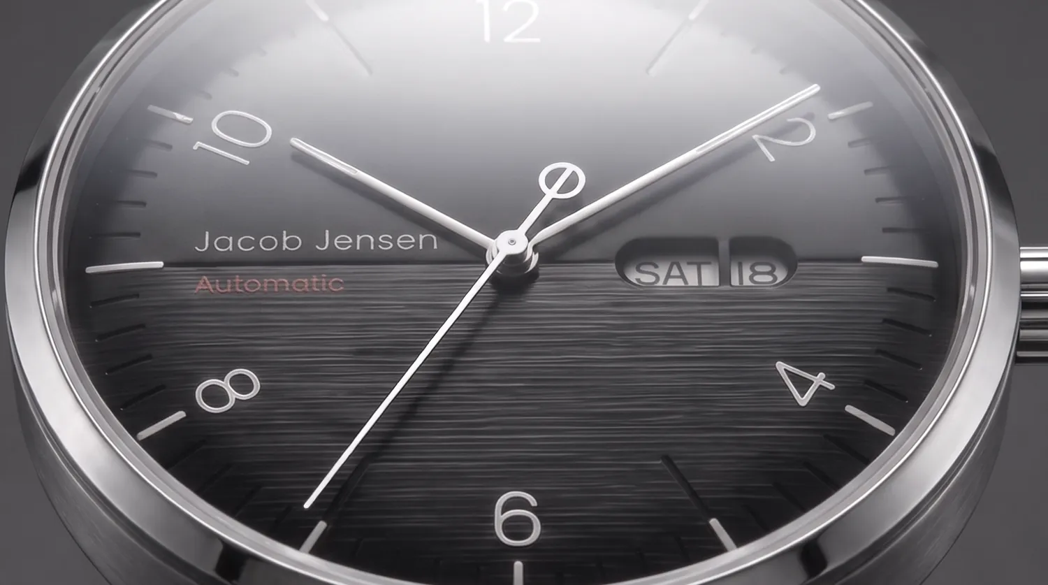 Jacob Jensen Aekvator 2003 horloge zwart leer
