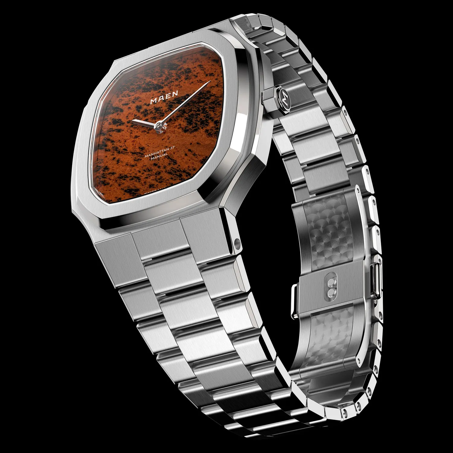 Maen Manhattan 37 Golden Swan horloge ultradun
