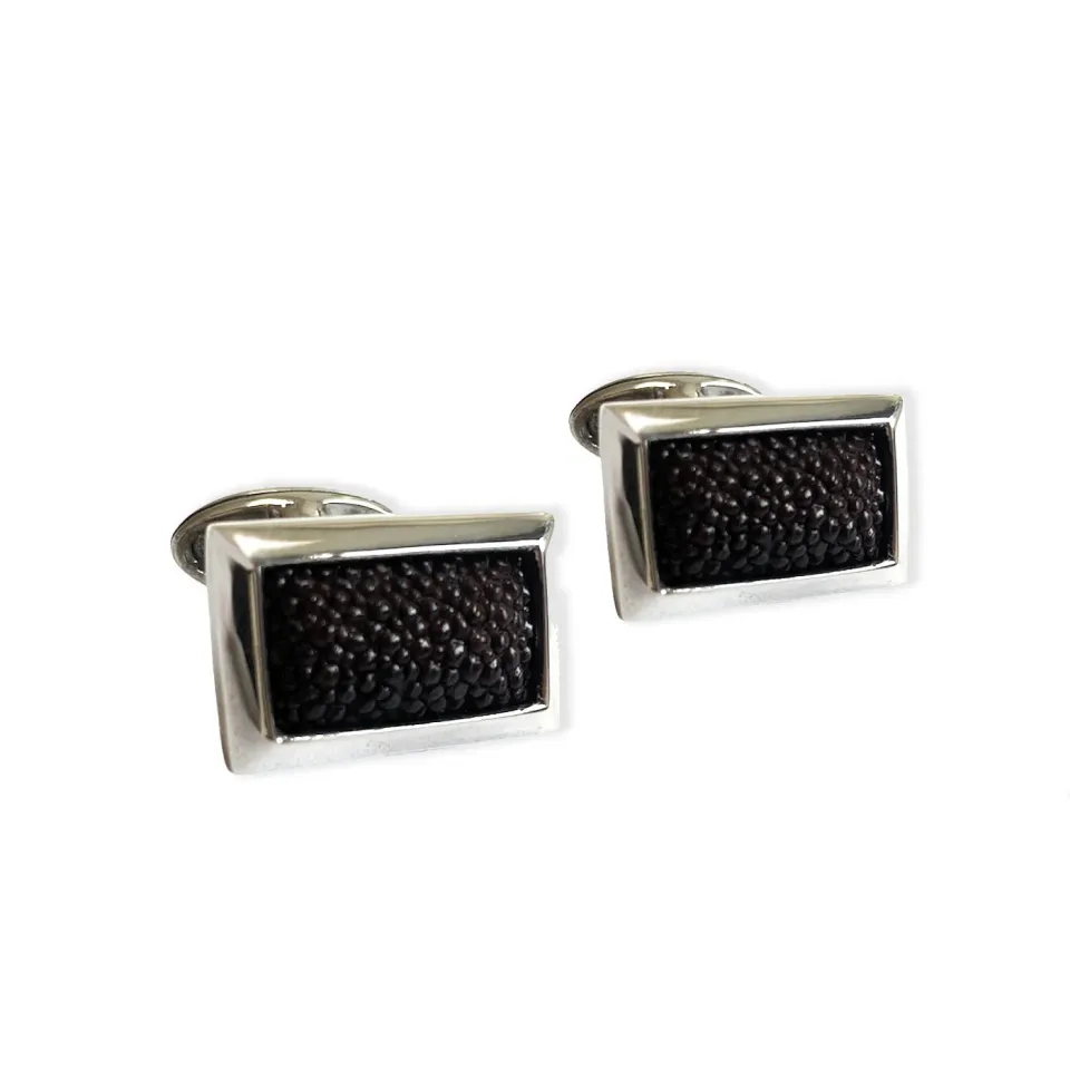 Juwelier Ripassa manchetknopen roggenleer