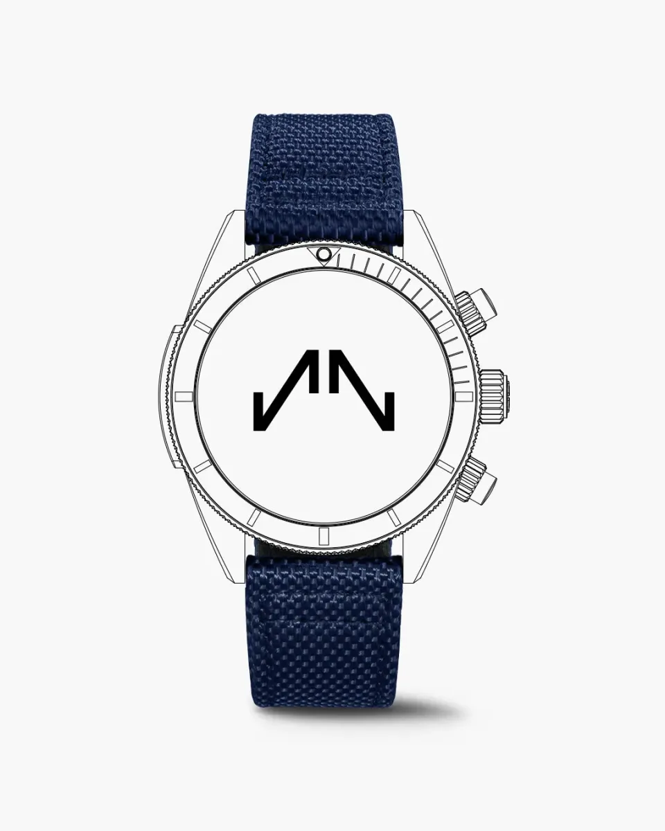 Norqain Adventure Sport Chrono 44mm horlogeband blauw stof