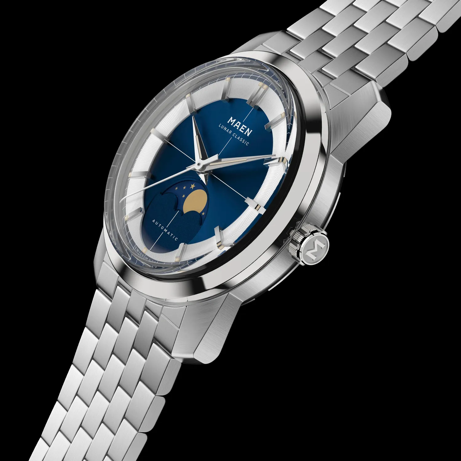 Maen Lunar Classic M7.1.2 horloge 36mm maanfase