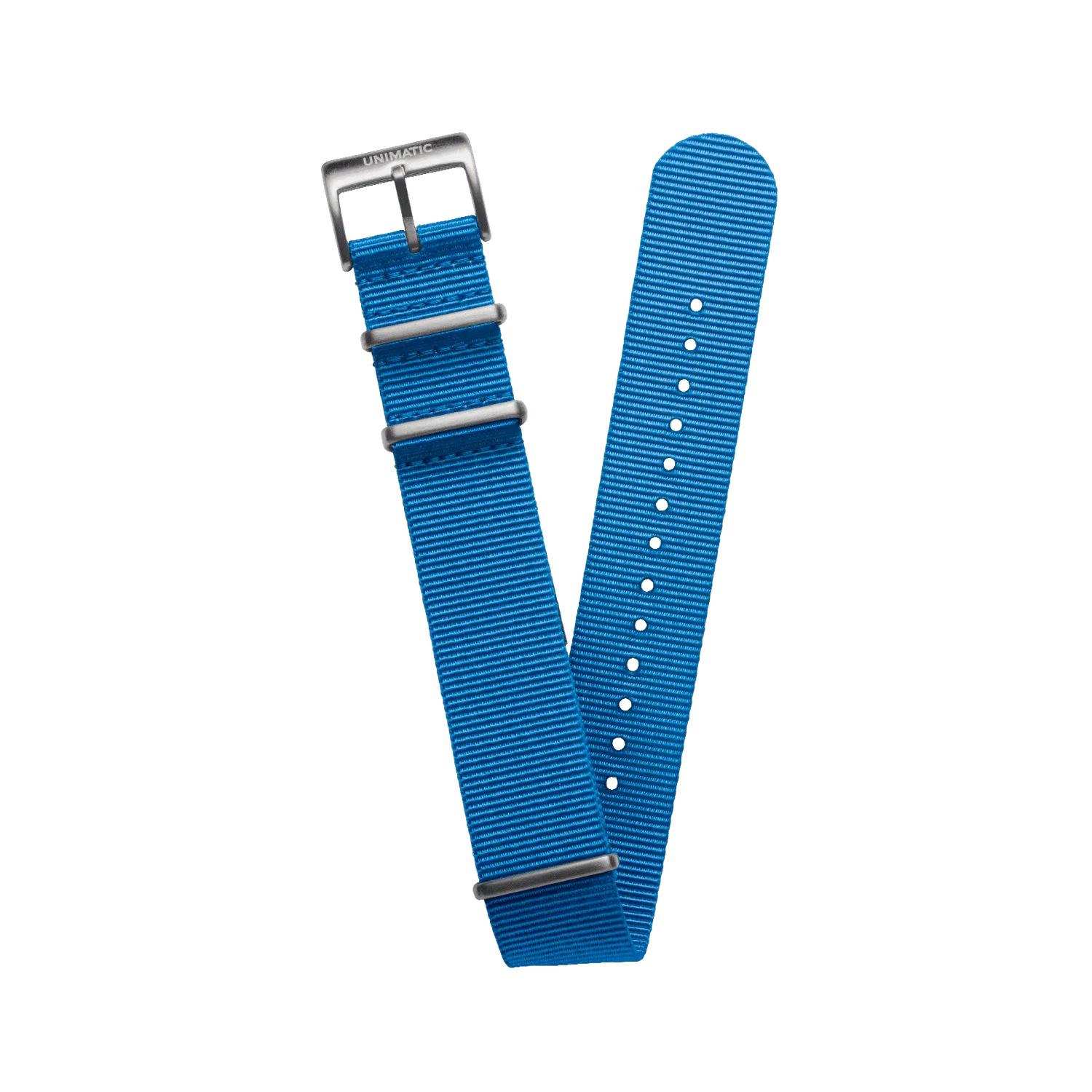 Unimatic Nato nylon horlogeband zwart 22mm