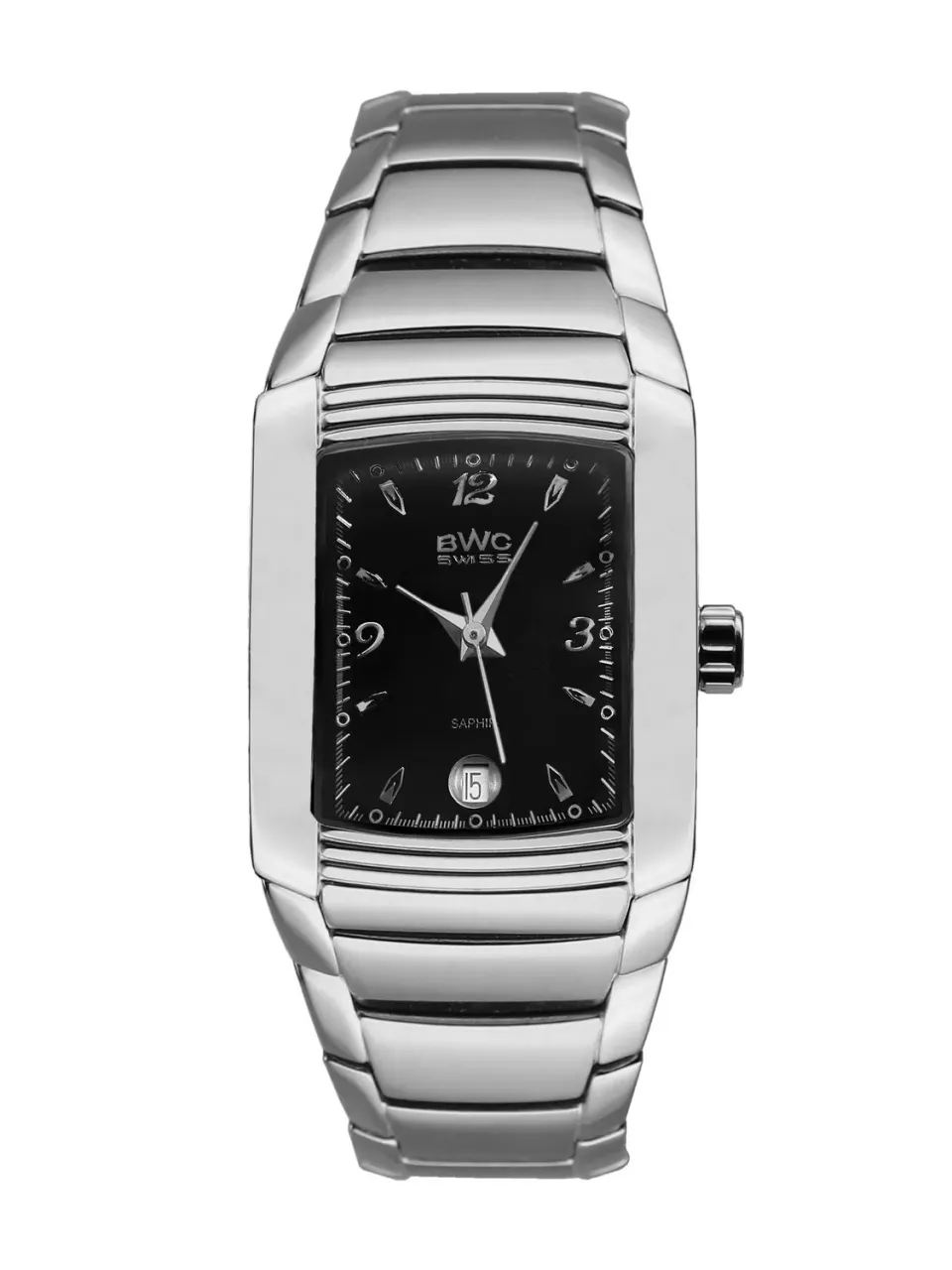 BWC-Swiss 20780.50.02 dameshorloge staal zwart 25 mm