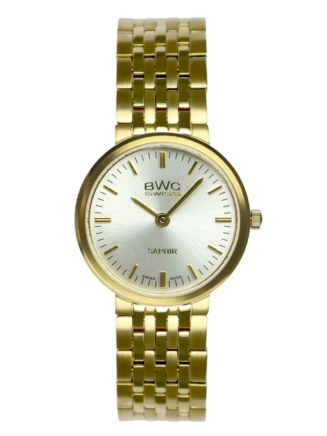 BWC-Swiss 20040.51.52 dameshorloge goud saffier 27 mm