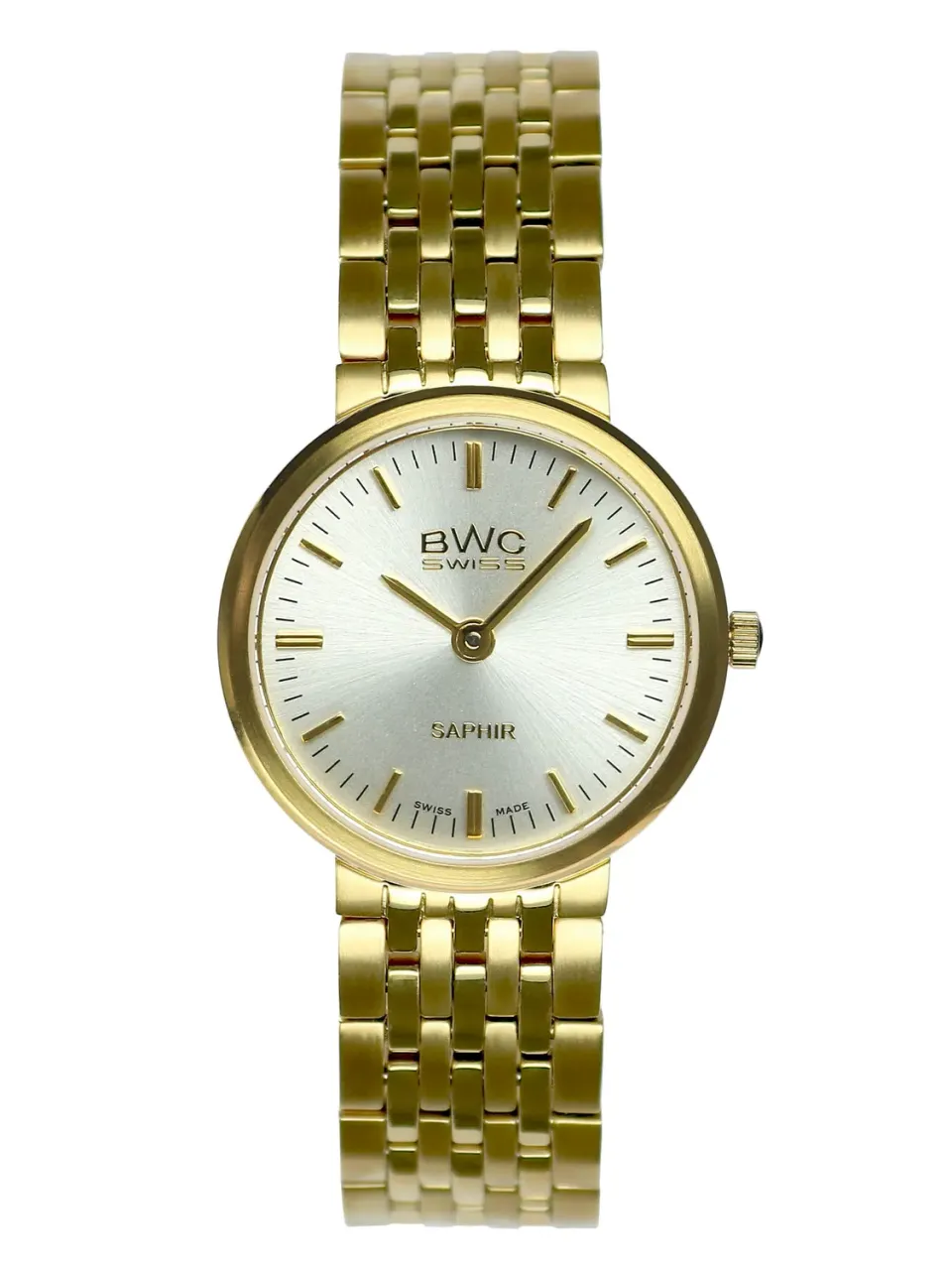 BWC-Swiss 20040.51.52 dameshorloge goud saffier 27 mm