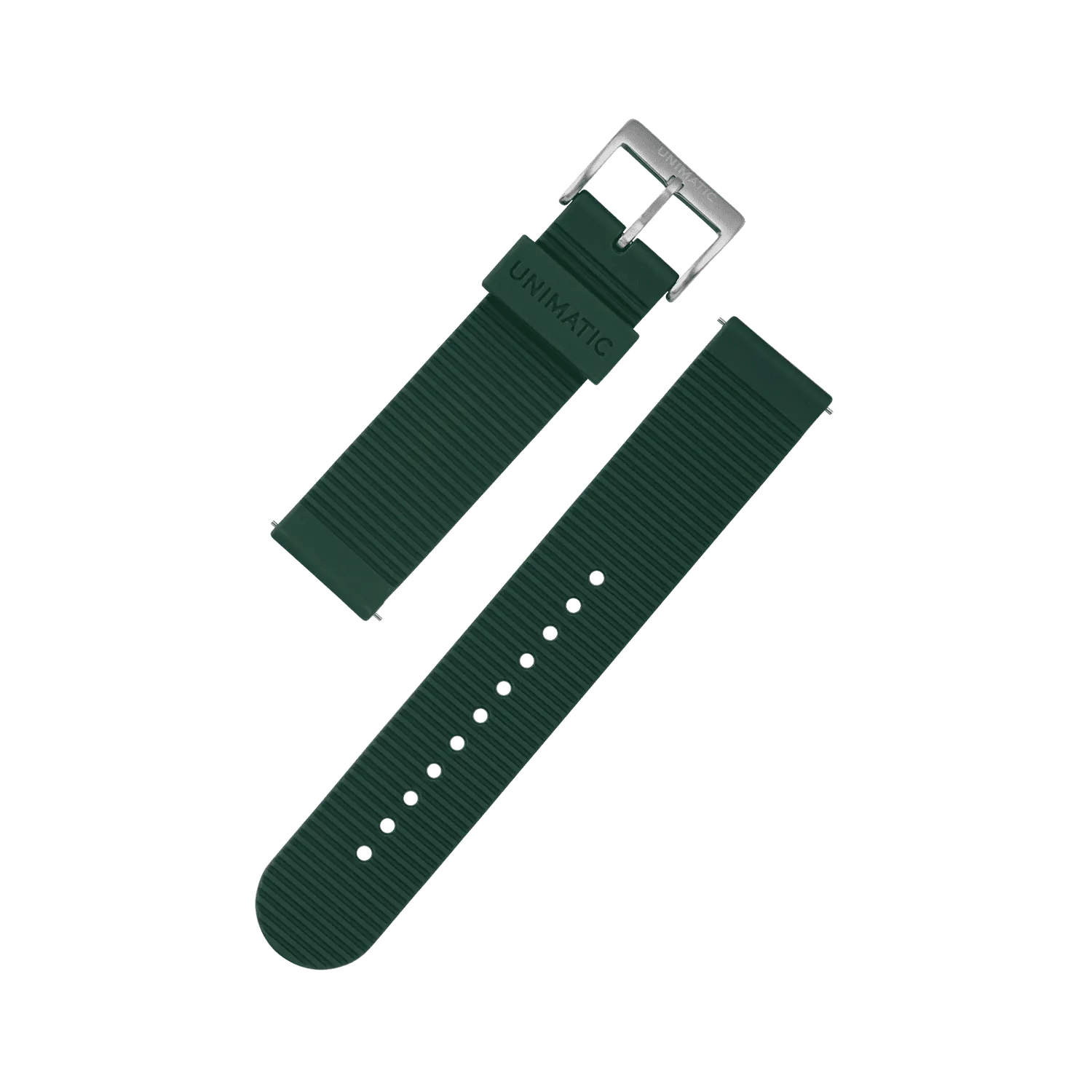 Unimatic Two-Piece TPU horlogeband 22mm blauw reflex
