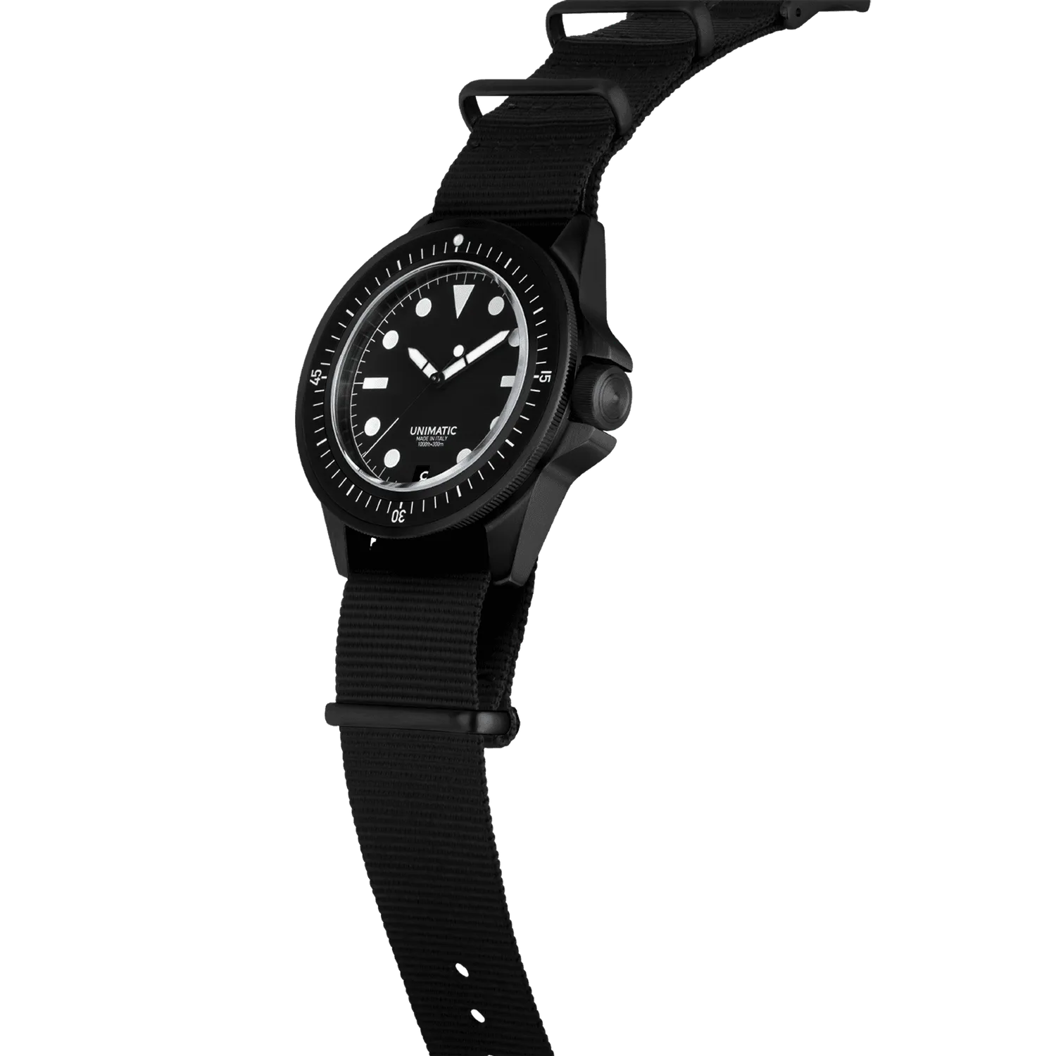 Unimatic Modello Uno U1-FDN horloge zwart automaat