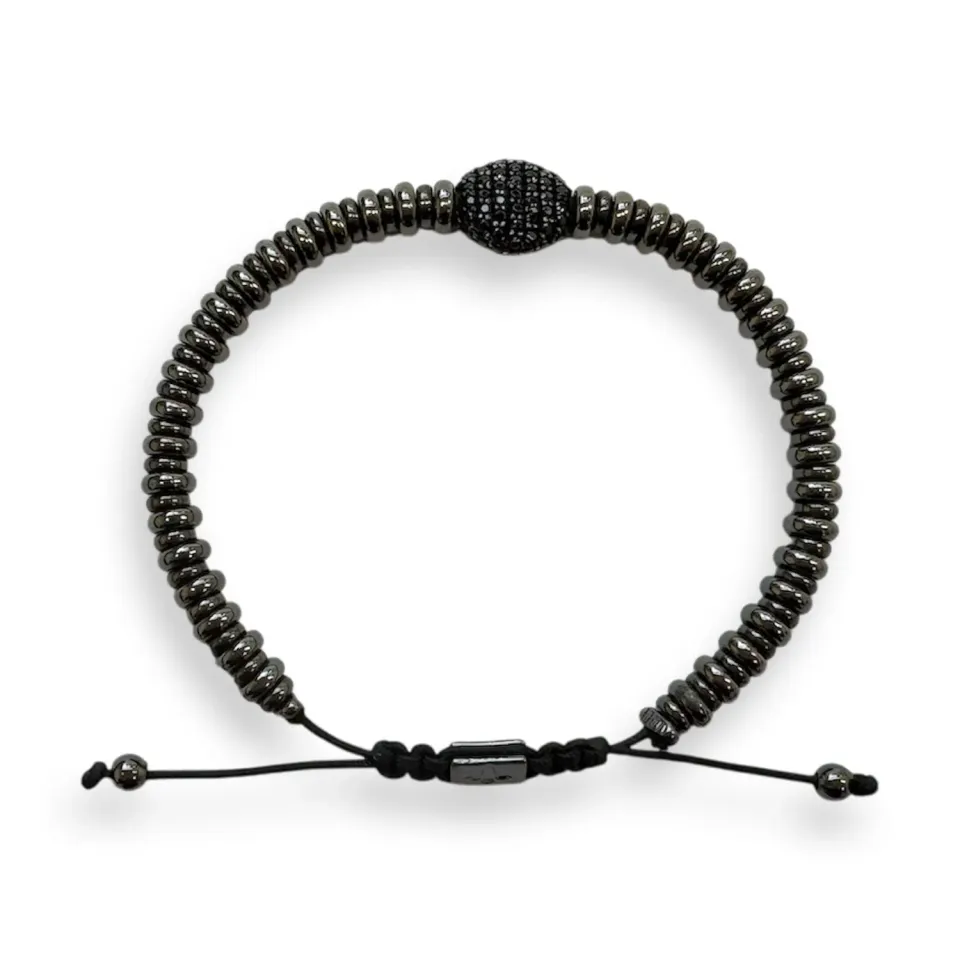 Juwelier Ripassa armband zwart met zwarte spinel