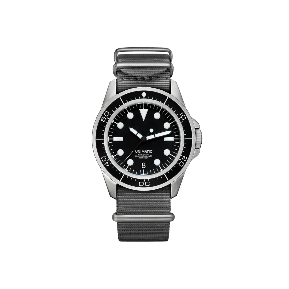 Unimatic Modello Uno U1-D horloge zwart 300M