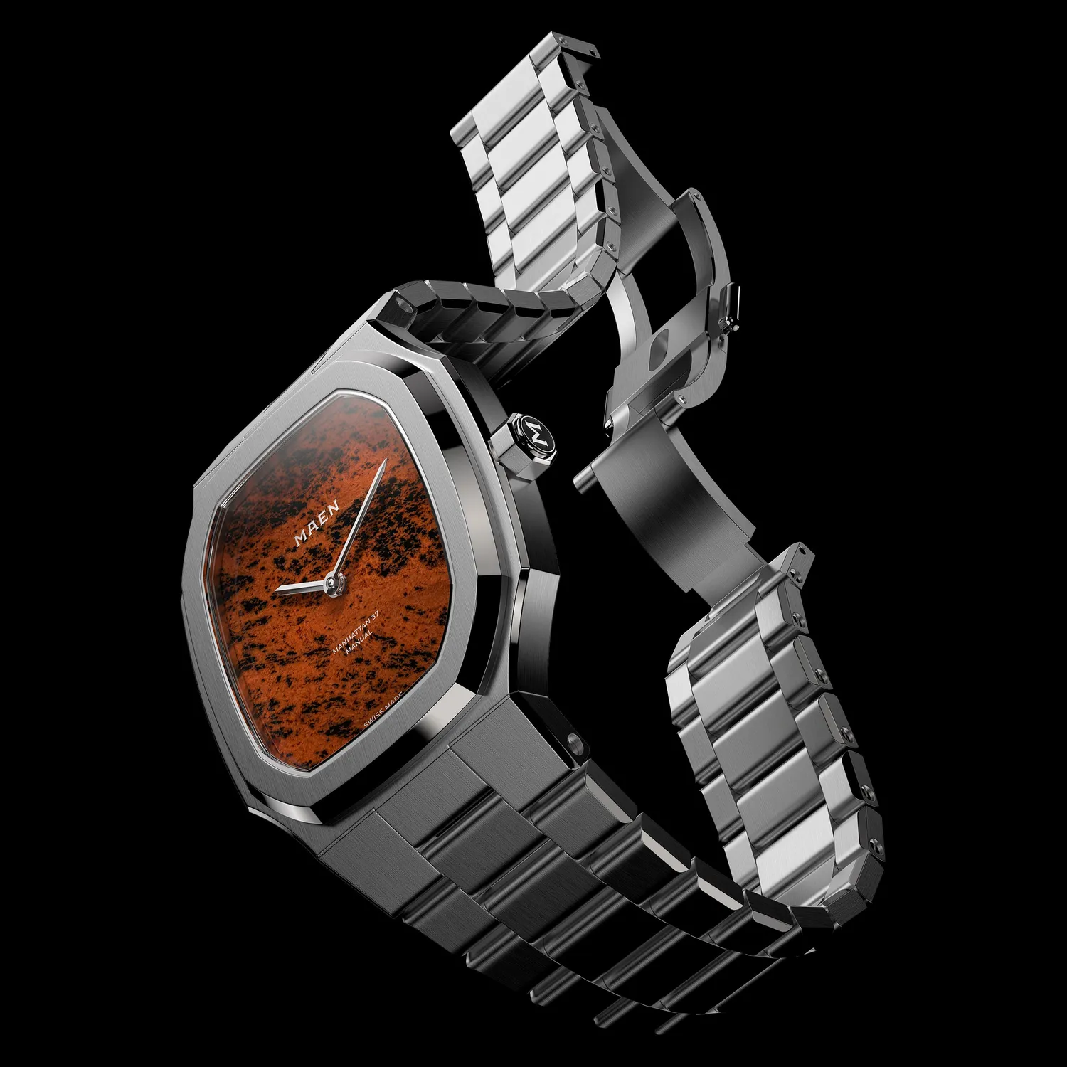 Maen Manhattan 37 Golden Swan horloge ultradun