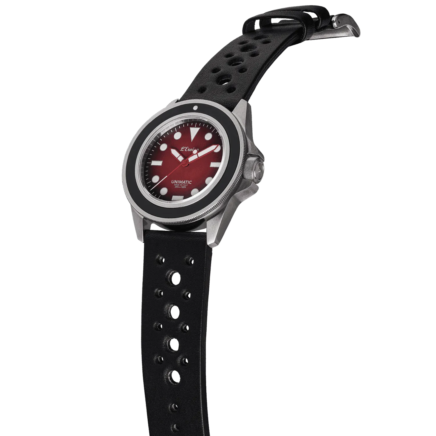 Unimatic Modello Uno U1-ER horloge rood-zwart automaat