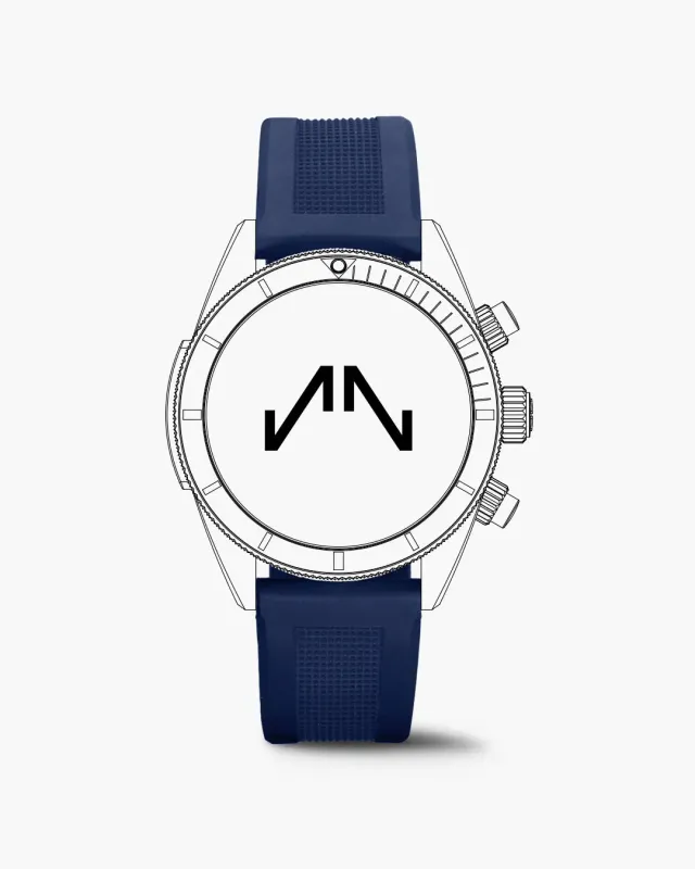 Norqain Adventure Sport Chrono 44mm horlogeband blauw rubber 22mm