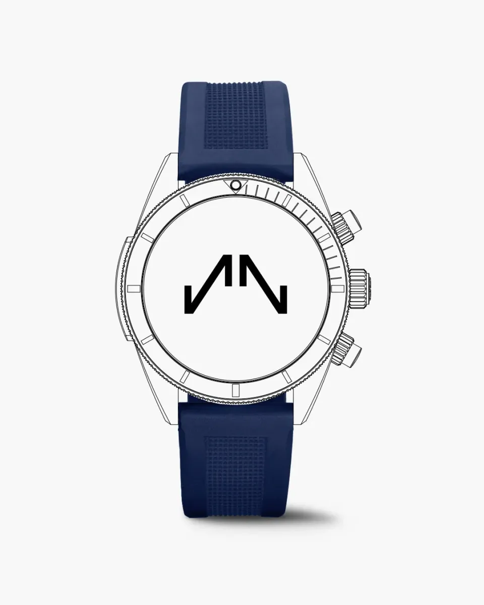Norqain Adventure Sport Chrono 44mm horlogeband blauw rubber 22mm