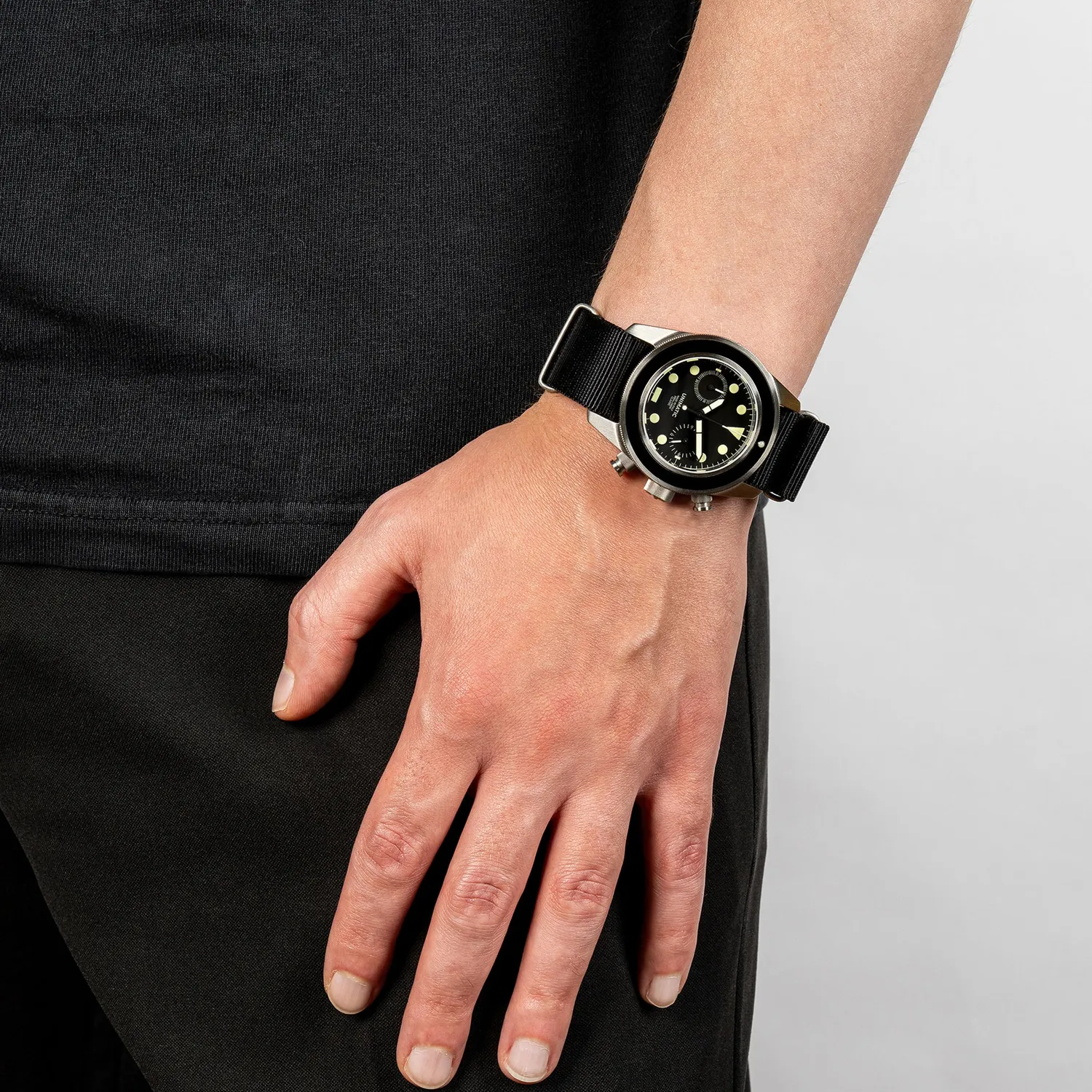 Unimatic Modello Tre UC3 horloge chrono zwart
