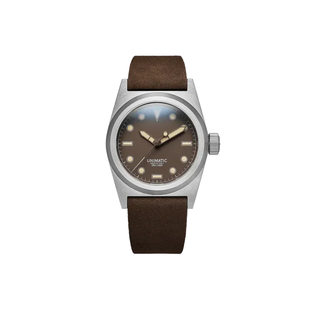 Unimatic Modello Due U2S-MB veldhorloge 38mm bruin