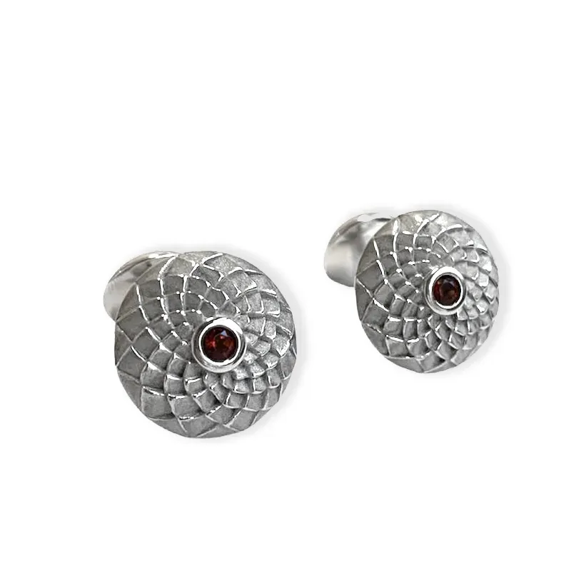 Juwelier Ripassa manchetknopen granaat rood overhemd