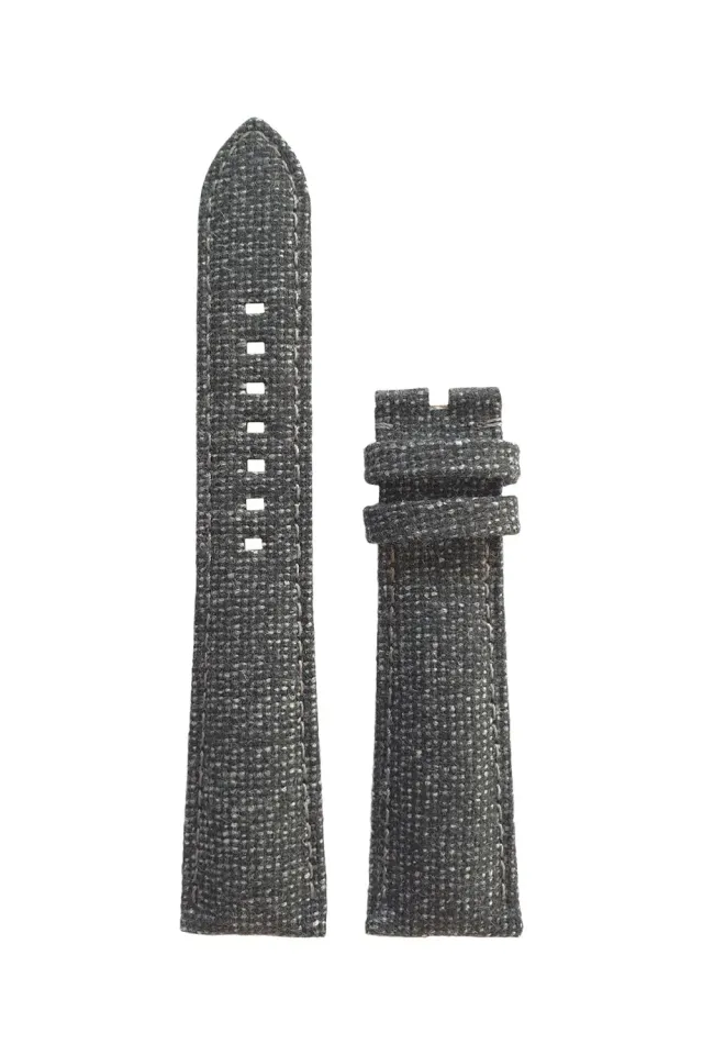 Anonimo Epurato Textile horlogebandje leer loden