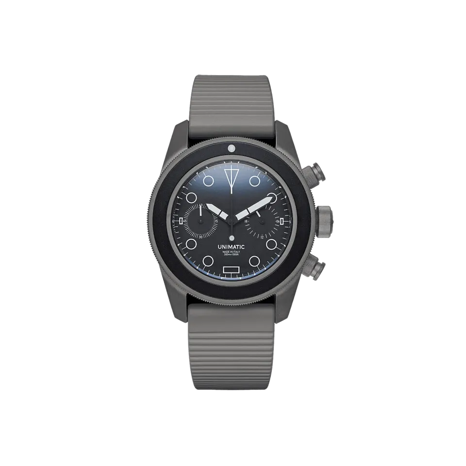 Unimatic Modello Tre U3-U chrono-duiker gunmetal