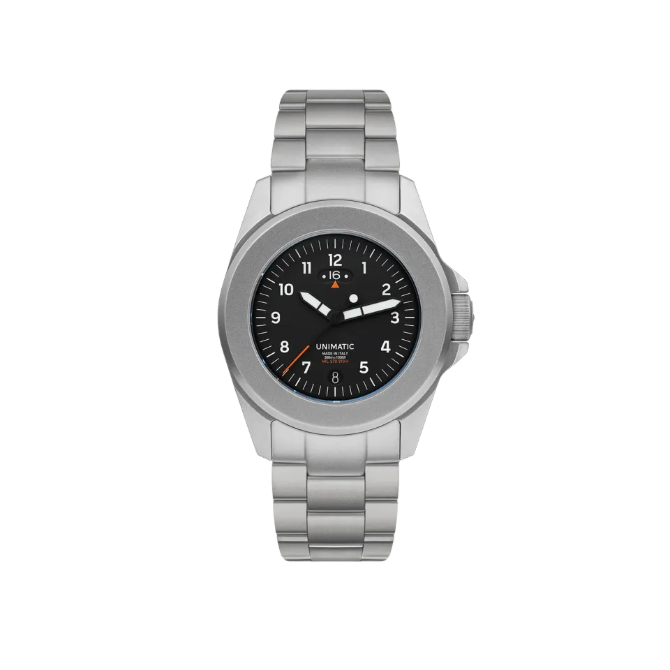 Unimatic Modello Quattro UT4-GMT horloge zwart GMT