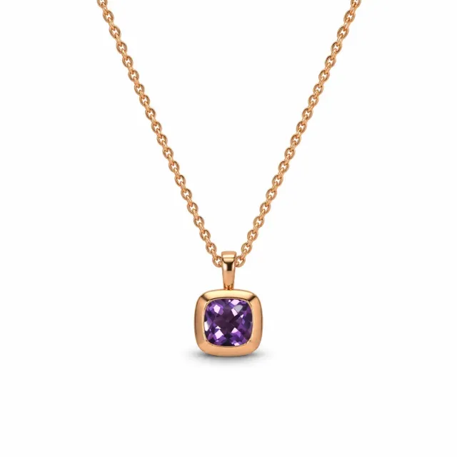 Juwelier Ripassa hanger roségoud amethist