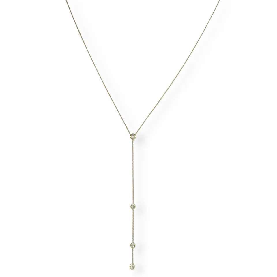 Juwelier Ripassa geel gouden collier met diamanten