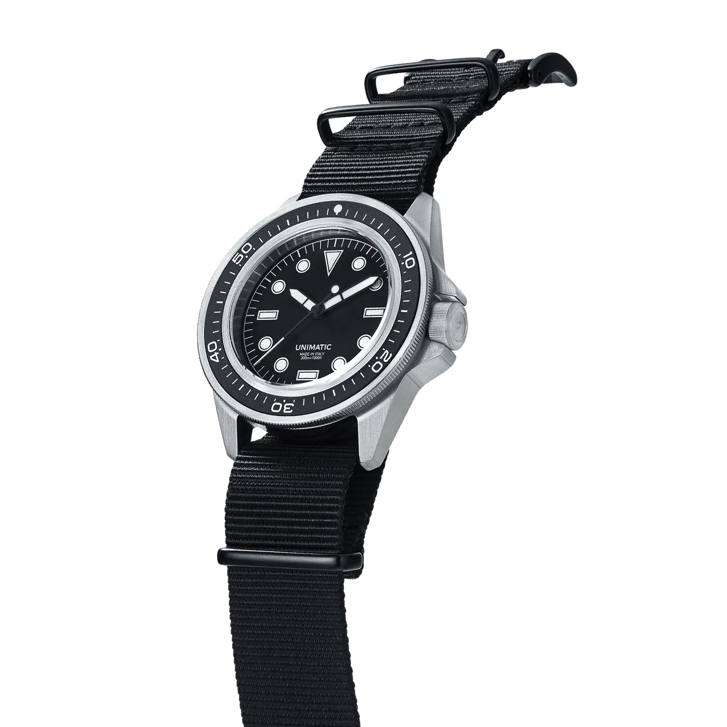 Unimatic Modello Uno U1-PD3-B duikhorloge 40mm zwart