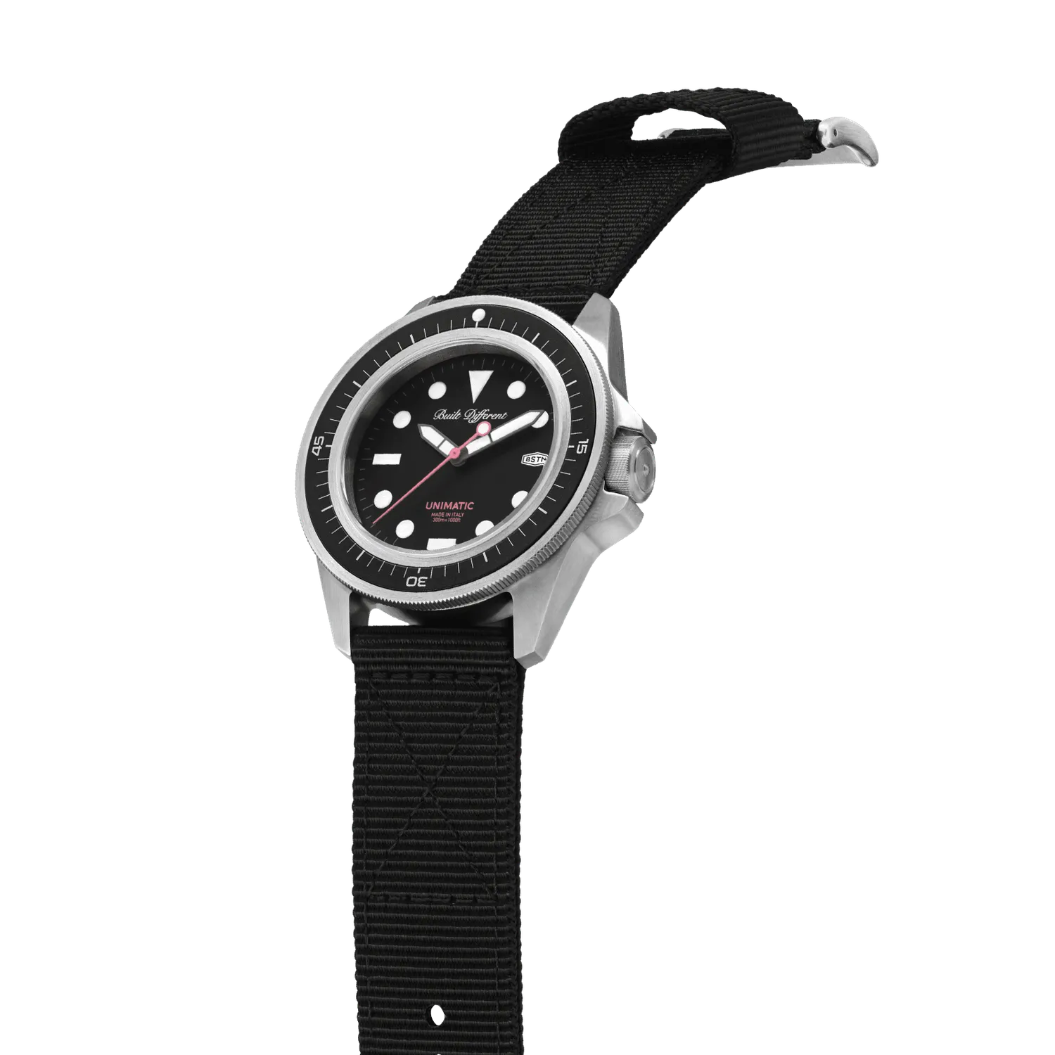 Unimatic Modello Uno UT1-BSTN duikhorloge zwart quartz 300m