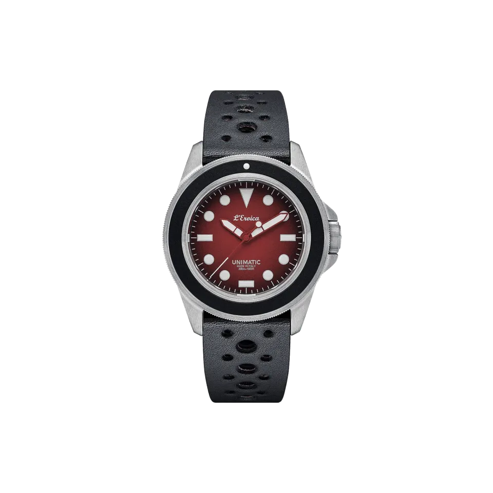 Unimatic Modello Uno U1-ER horloge rood-zwart automaat