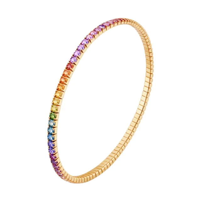 Juwelier Ripassa armband saffier multicolor roségoud