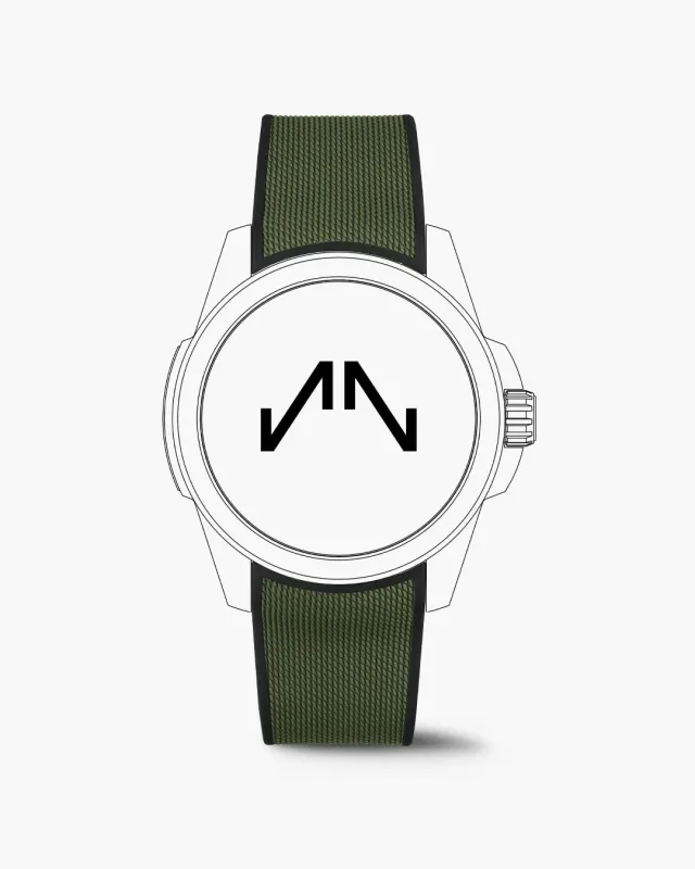 Norqain Independence Wild One 42mm horlogebandje kaki rubber