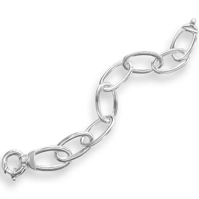 Juwelier Ripassa armband zilver ovale schakels dames