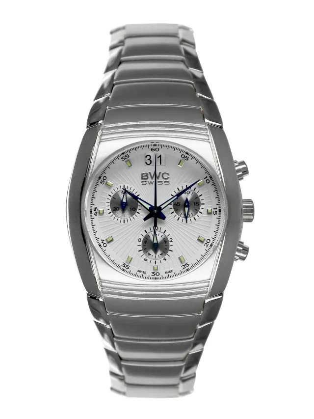BWC-Swiss 20787.50.01 chronograaf staal tonneau 38 mm