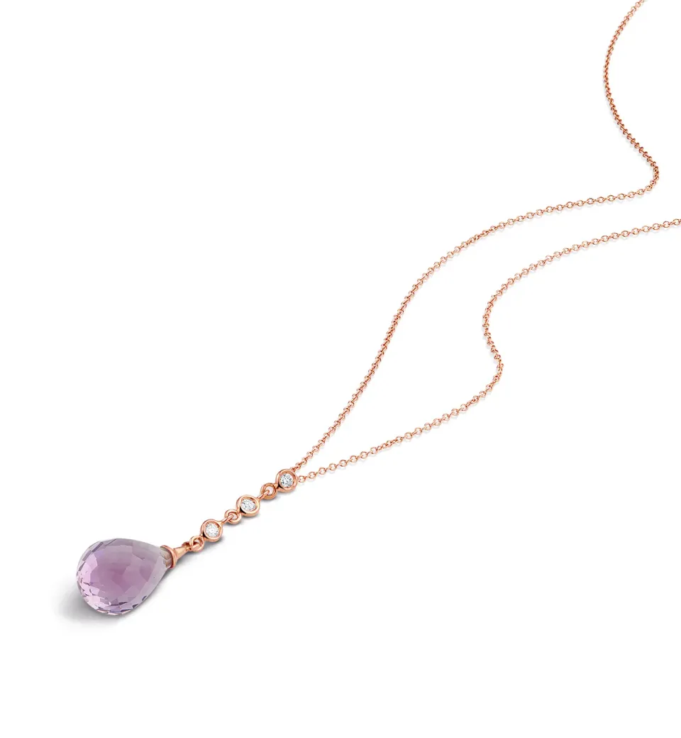 Juwelier Ripassa roségouden collier amethist