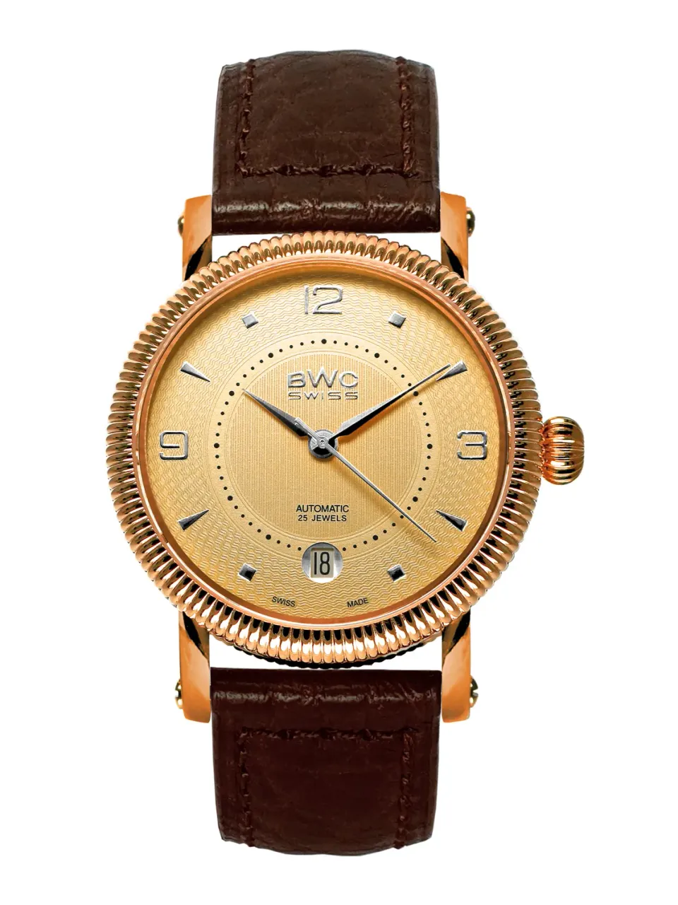 BWC-Swiss 20768.57.40 automaat rosé leer 38 mm
