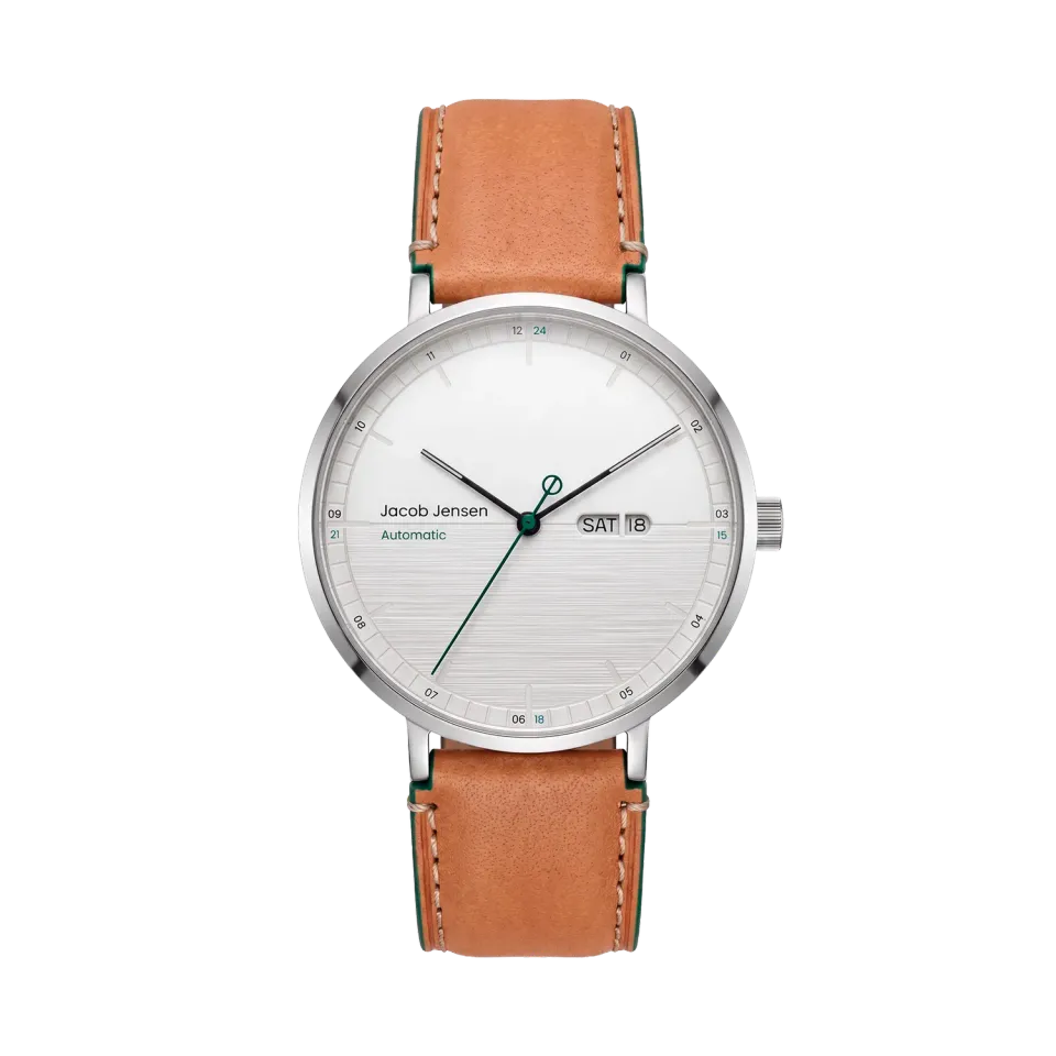 Jacob Jensen Aekvator 1005 horloge zilver groen