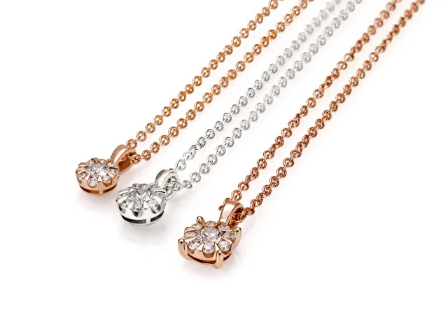 Juwelier Ripassa collier diamant rosé witgoud