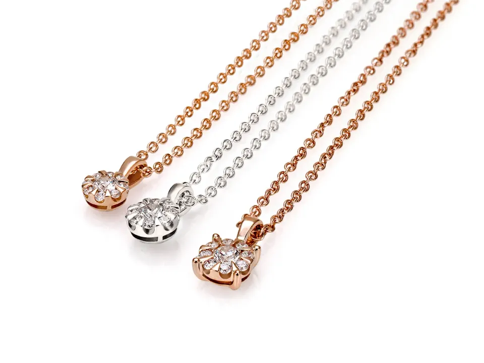 Juwelier Ripassa collier diamant rosé witgoud
