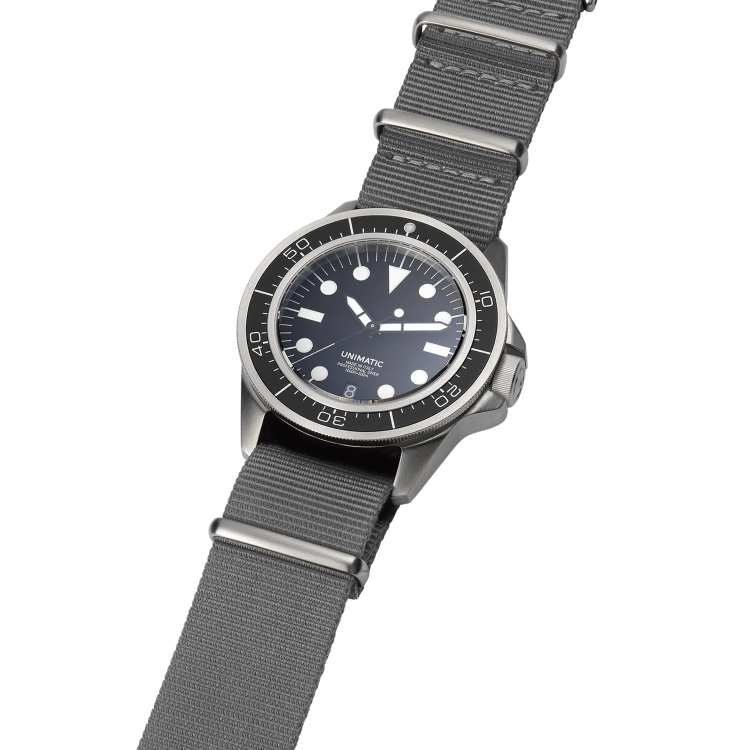 Unimatic Modello Uno U1-D horloge zwart 300M