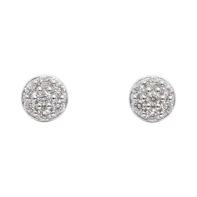 Juwelier Ripassa oorstekers witgoud diamant pavé