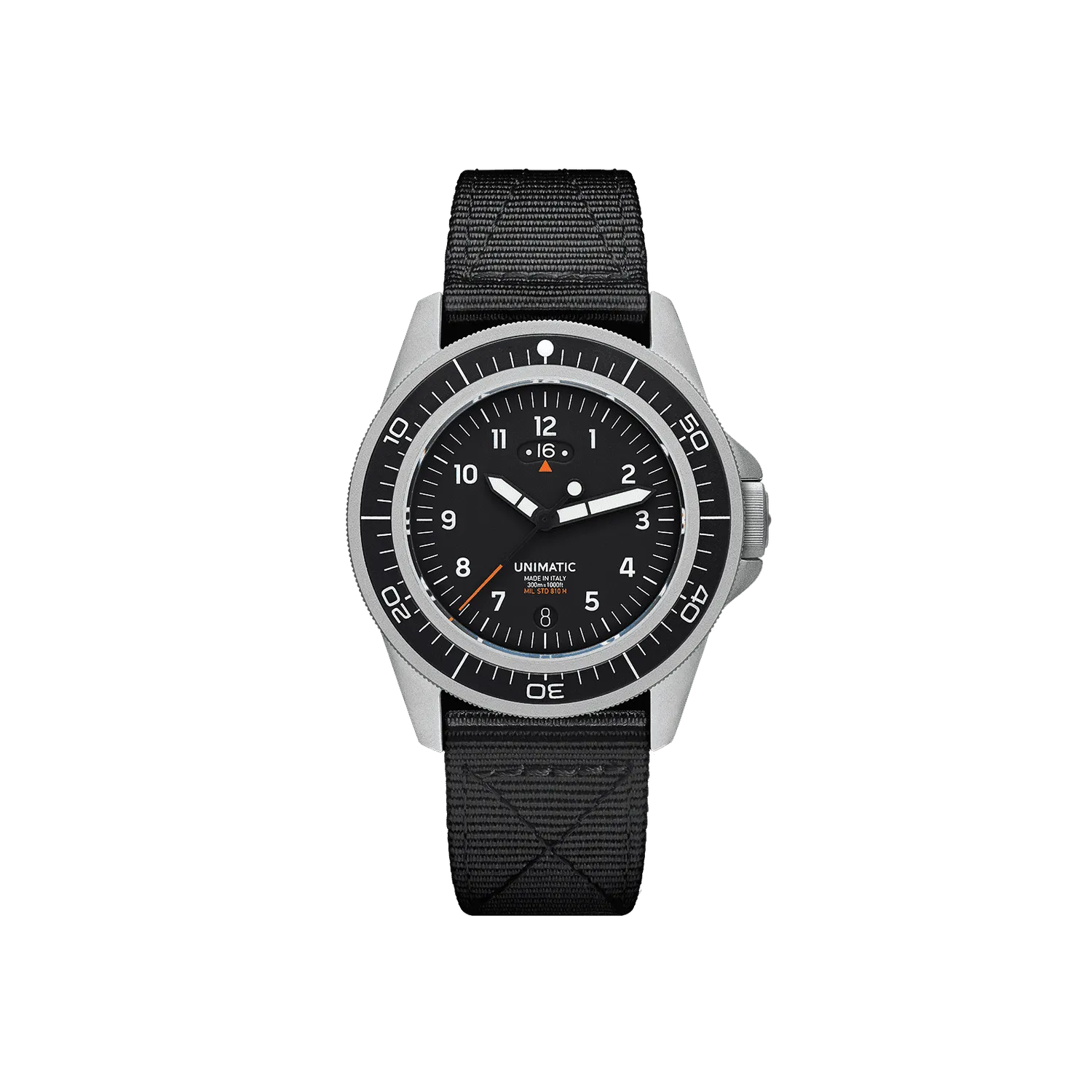 Unimatic Modello Uno UT1-GMT horloge zwart GMT quartz