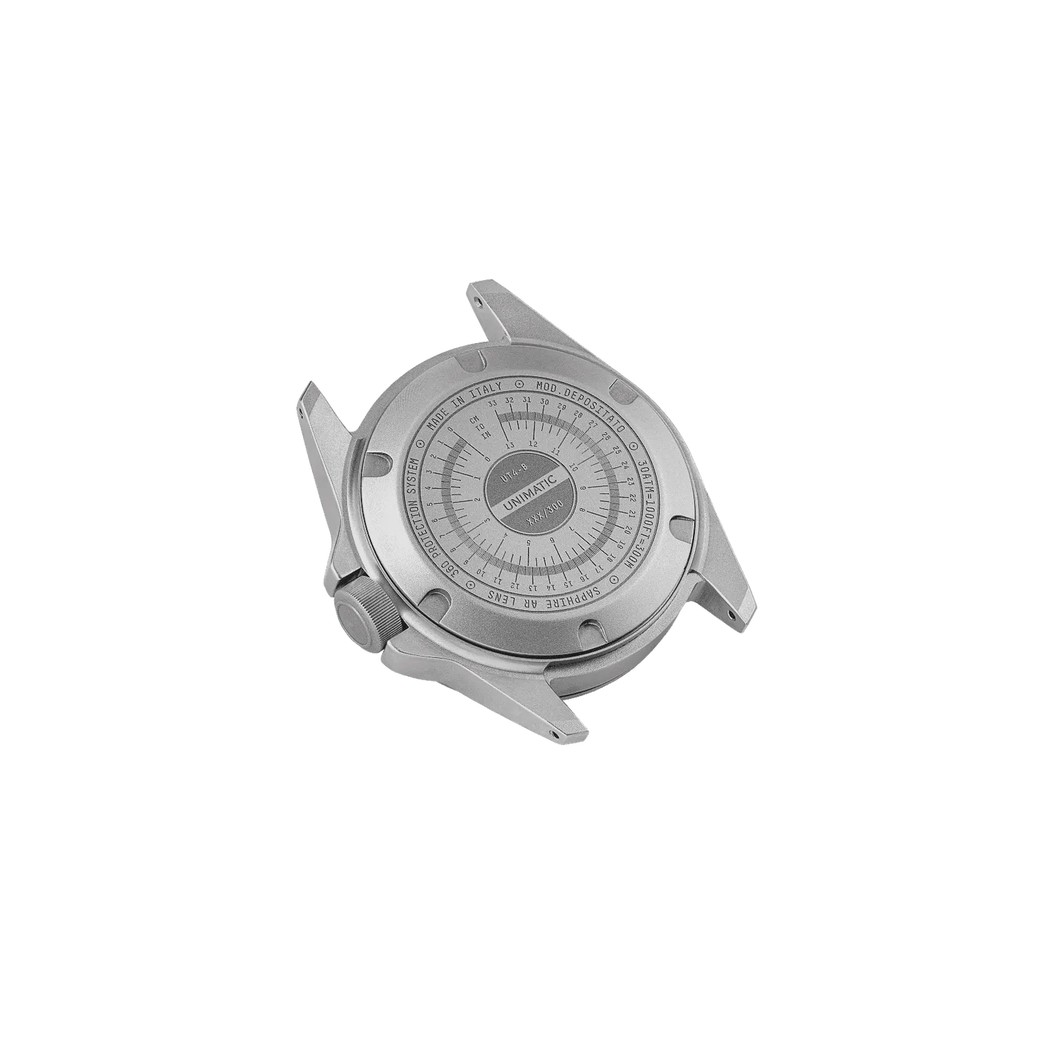 Unimatic Modello Quattro UT4-B horloge zwart quartz 300m