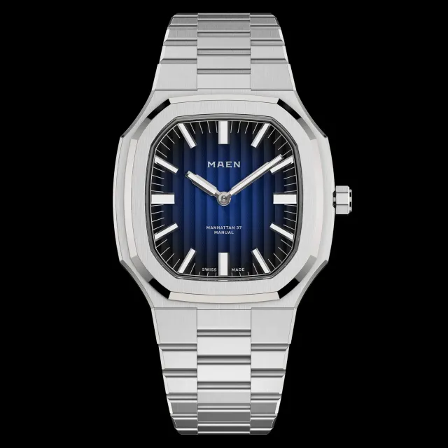 Maen Manhattan 37 Ultra Thin MBE.001 horloge staal
