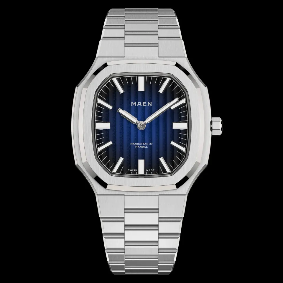Maen Manhattan 37 Ultra Thin MBE.001 horloge staal