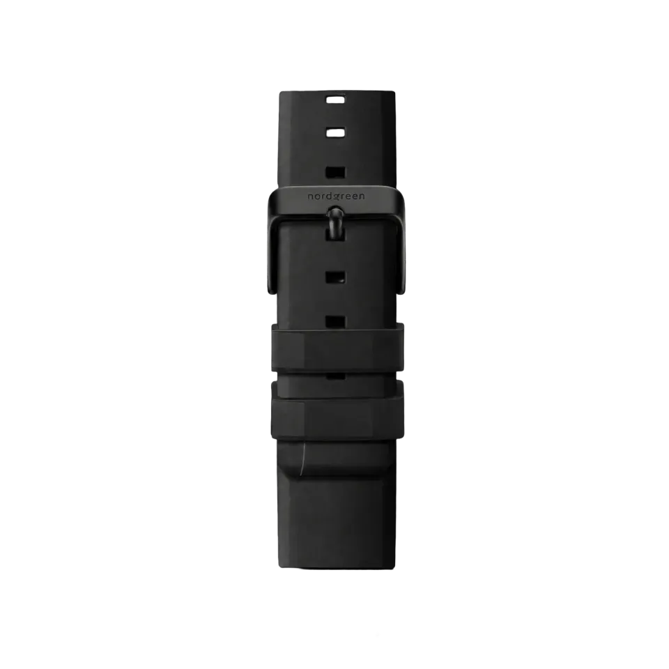 Nordgreen Siliconen zwart horlogebandje 40/42mm flexibel