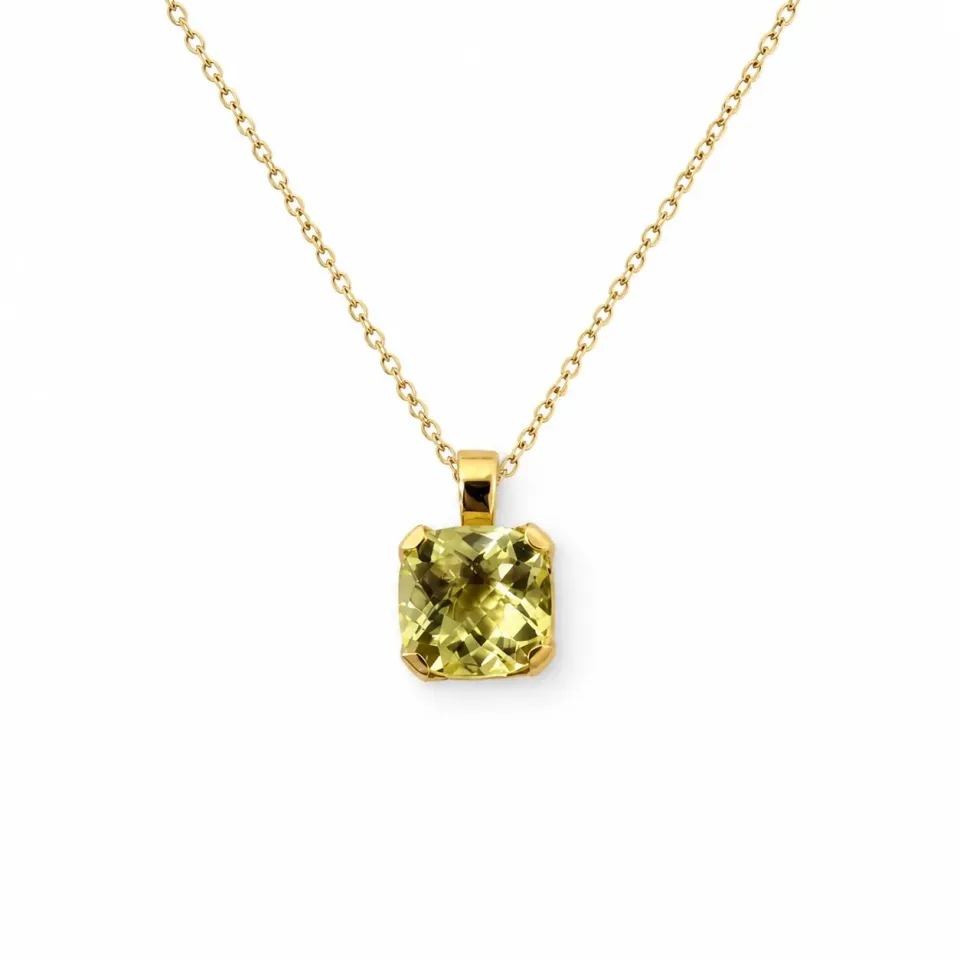 Juwelier Ripassa hanger geelgoud lemon quartz