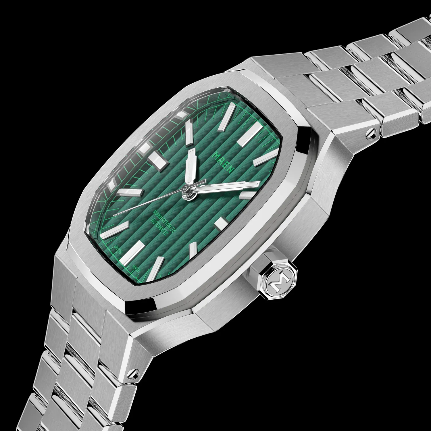 Maen Manhattan MHV.01 horloge 37mm staal grijs