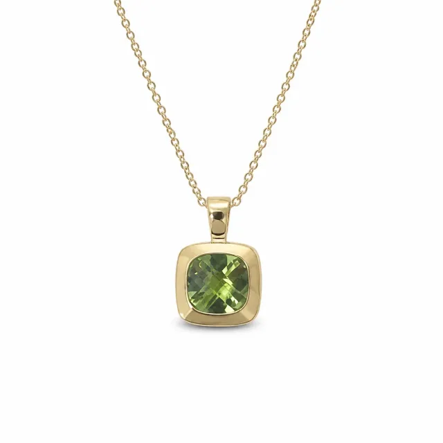 Juwelier Ripassa hanger geelgoud met peridoot
