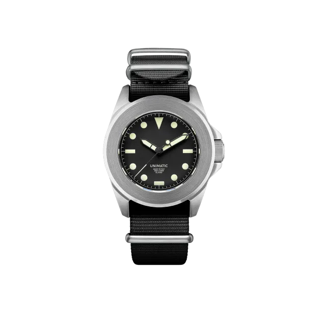 Unimatic Modello Quattro UC4 horloge zwart NATO
