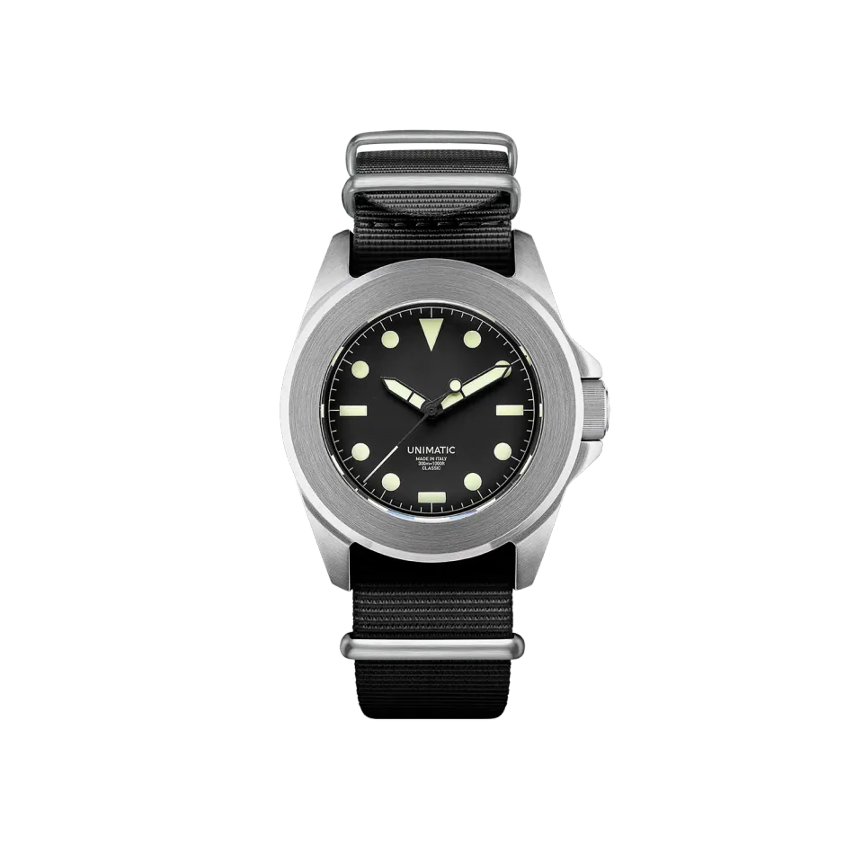 Unimatic Modello Quattro UC4 horloge zwart NATO