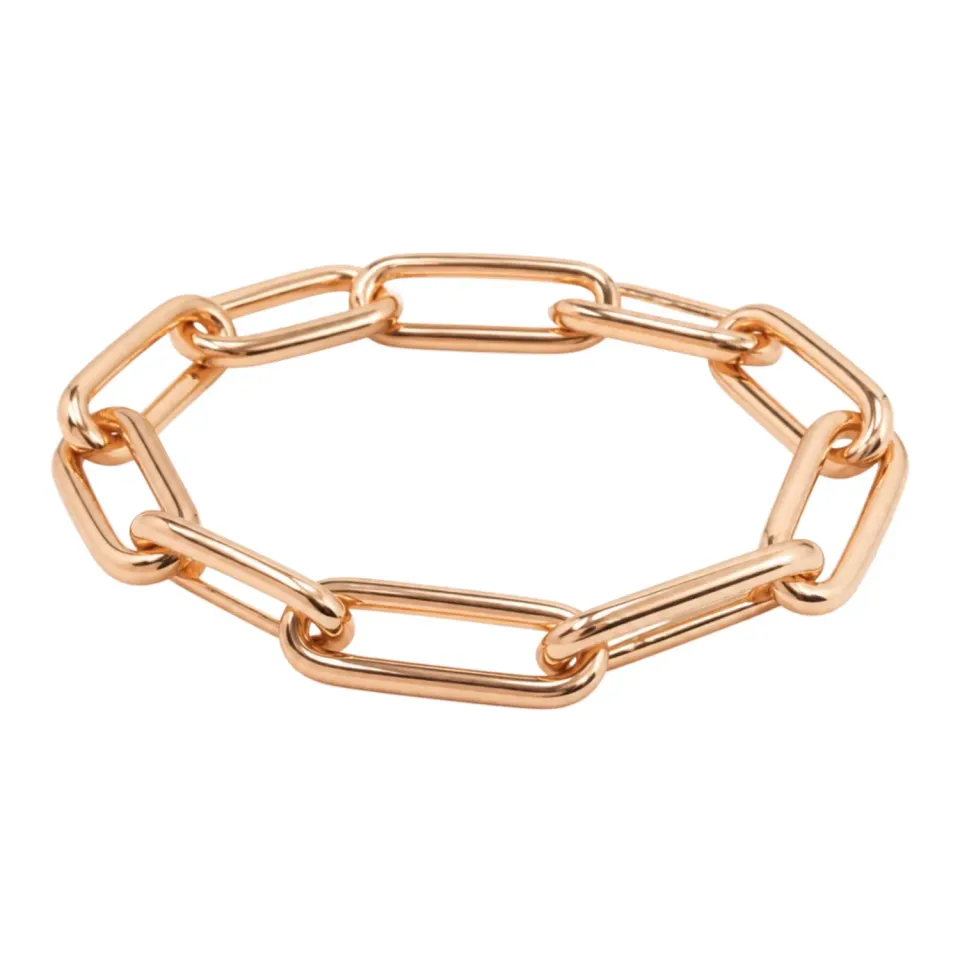 Juwelier Ripassa Schakelarmband rosé 18k langwerpig